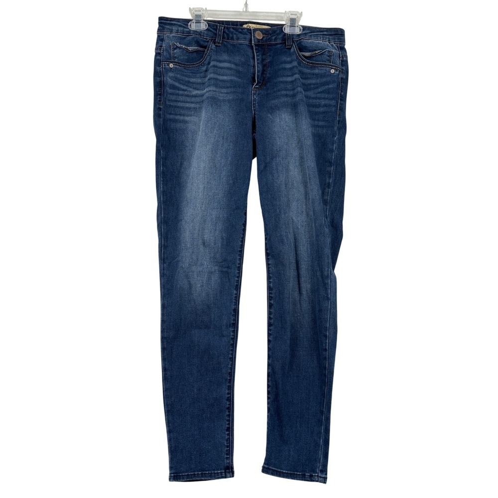 Democracy Jegging Denim Jeans Womens 10 Blue Dark Wash Stretch Skinny B1912XXSX